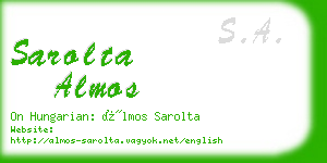 sarolta almos business card